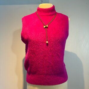 Rachel Zoe hot pink super soft pull-over sweater vest size medium NWOT